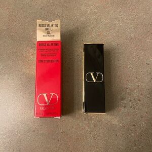 Valentino Rosso Matte Lipstick with Gold Cap